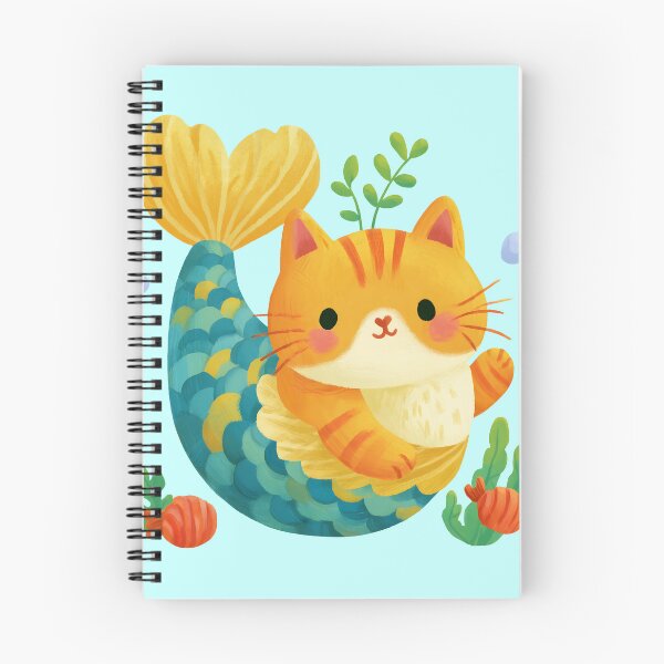 Item preview, Cute Orange Mermaid Cat Under the Sea Sticker designed and sold by AMIDATORA.