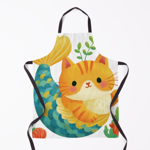 Item preview, Cute Orange Mermaid Cat Under the Sea Sticker designed and sold by AMIDATORA.