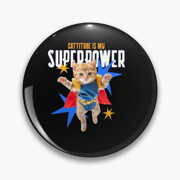 Item preview, Superhero Cat Cattitude Is My Superpower designed and sold by GenZFashion000.