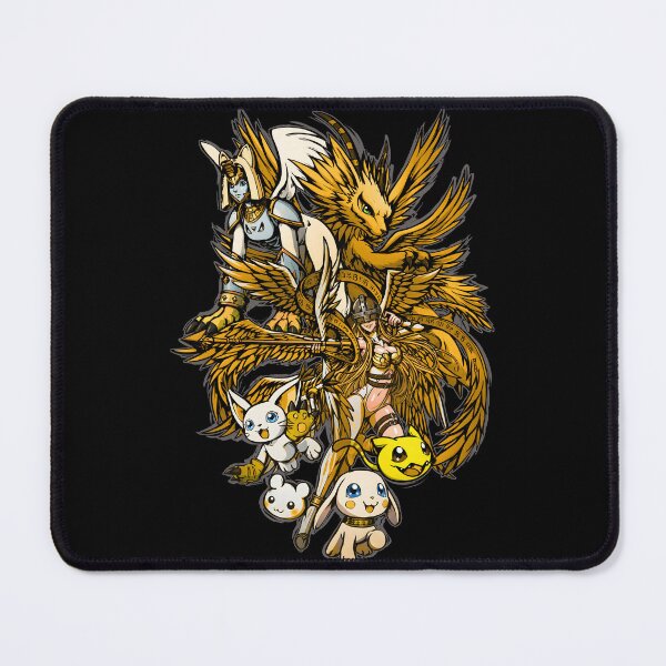 Item preview, gold colour Angewomon digital monster evolution full colour vector illustration designed and sold by sabartgunpla.