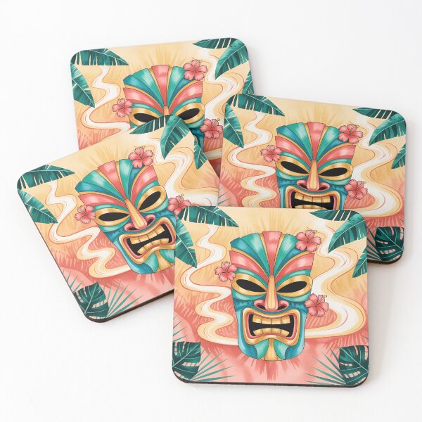 Item preview, Tropical Tiki Mask and Sunset designed and sold by CAutumnTrapp.