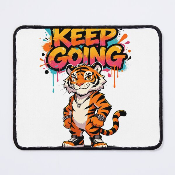 Item preview, Keep Going Tiger Dynamic Graffiti designed and sold by LINSSEX Style • Urban & Sport Streetwear.