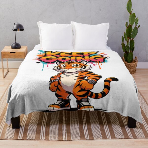 Item preview, Keep Going Tiger Dynamic Graffiti designed and sold by LINSSEX Style • Urban & Sport Streetwear.