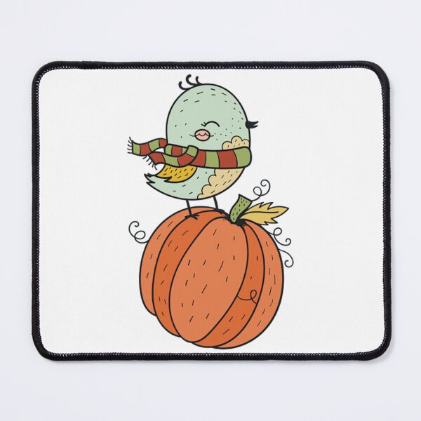 Item preview, Sweet Harvest Bird Sitting on Big Pumpkin Fall Art designed and sold by Vpartdesign.