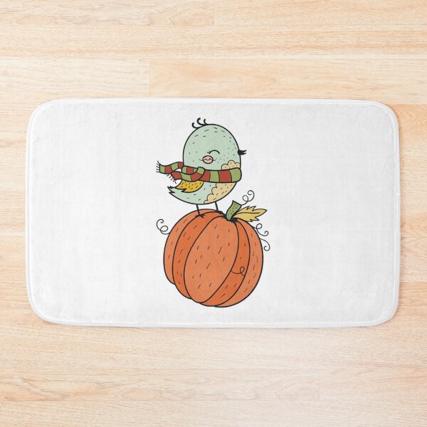 Item preview, Sweet Harvest Bird Sitting on Big Pumpkin Fall Art designed and sold by Vpartdesign.