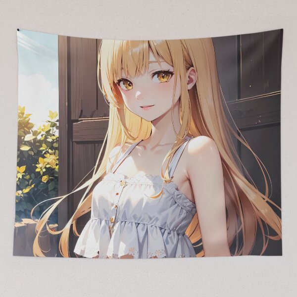Item preview, Mahiru Shiina Angel Next Door White Outfit Golden Hour Glow designed and sold by Williamhallano.