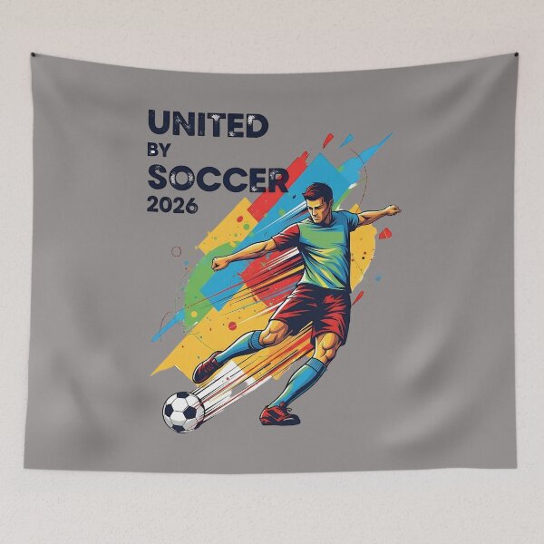 Item preview, United By Soccer 2026 Vibrant Abstract Player designed and sold by UrbanPrts.