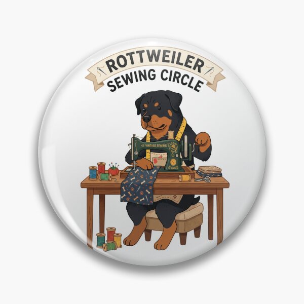 Item preview, Rottweiler Sewing Circle Tailor Crafting Seamstress designed and sold by PictoVibe.
