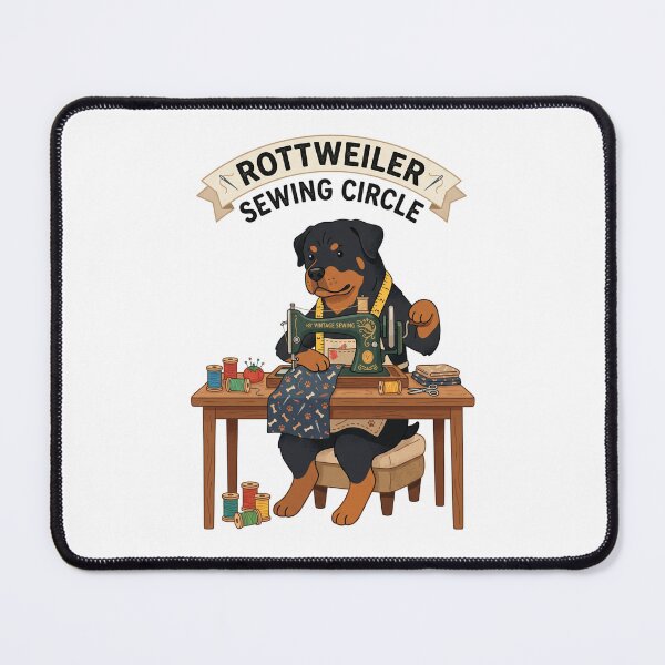 Item preview, Rottweiler Sewing Circle Tailor Crafting Seamstress designed and sold by PictoVibe.