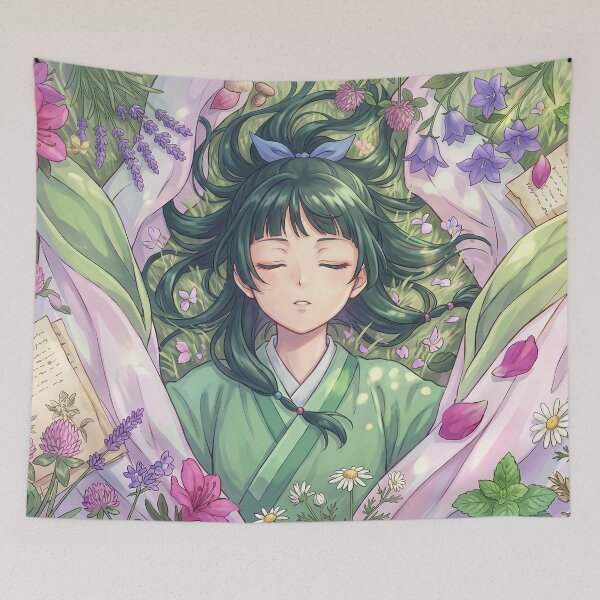 Item preview, Apothecary Girl // Anime Illustration - Botanical Garden Chinese Anime Fantasy Art designed and sold by Astraphyllia.