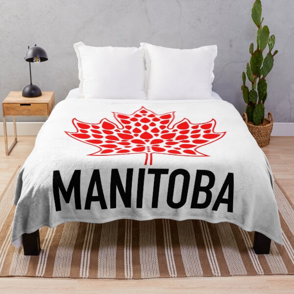 Item preview, MANITOBA Red Modern Maple Leaf Emblem designed and sold by Great Canadian Collective.