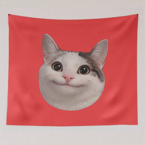 Item preview, Beluga Cat Meme Face Smiling designed and sold by PastelWingg.