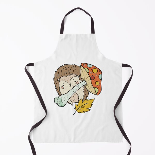 Item preview, Cute Harvest Hedgehog Holding Mushroom Autumn Leaf Art designed and sold by Vpartdesign.