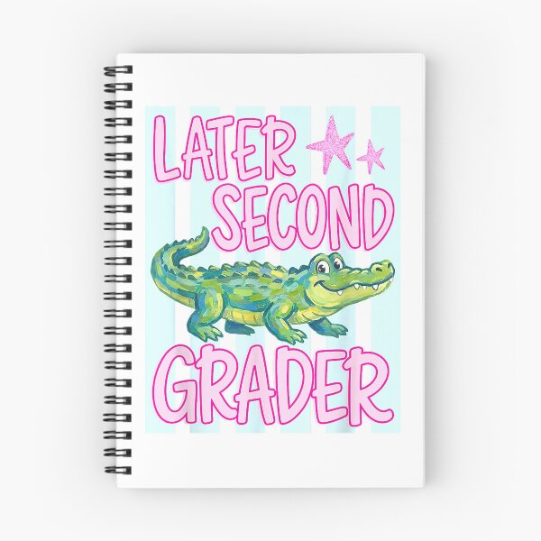 Item preview, Pink Striped Later Second Grader End of School Year Teacher T-Shirt designed and sold by DArtfulStudio.