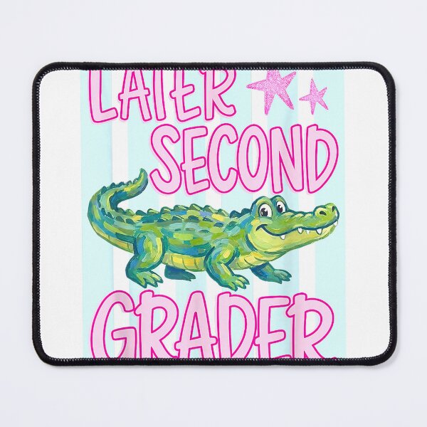 Item preview, Pink Striped Later Second Grader End of School Year Teacher T-Shirt designed and sold by DArtfulStudio.