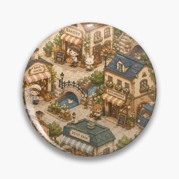Item preview, Cozy Bakery Village Isometric Pattern designed and sold by 0606PM.