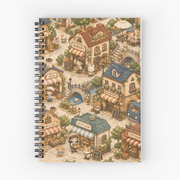 Item preview, Cozy Bakery Village Isometric Pattern designed and sold by 0606PM.