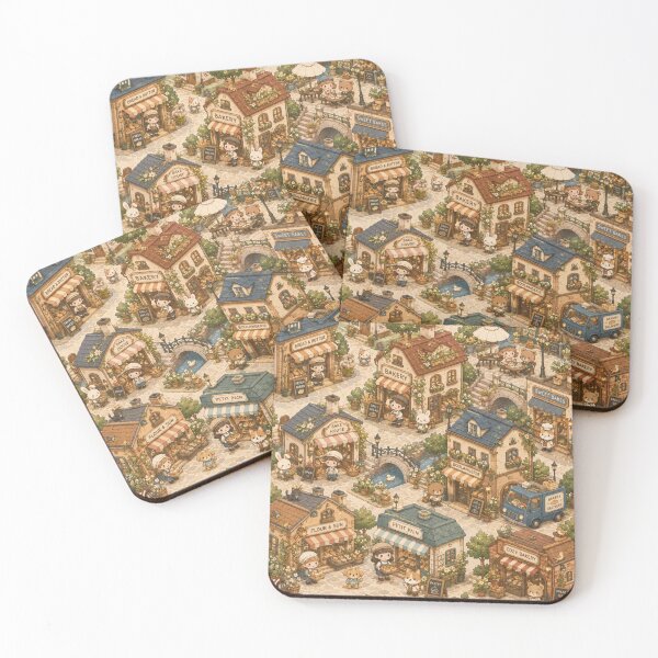 Item preview, Cozy Bakery Village Isometric Pattern designed and sold by 0606PM.