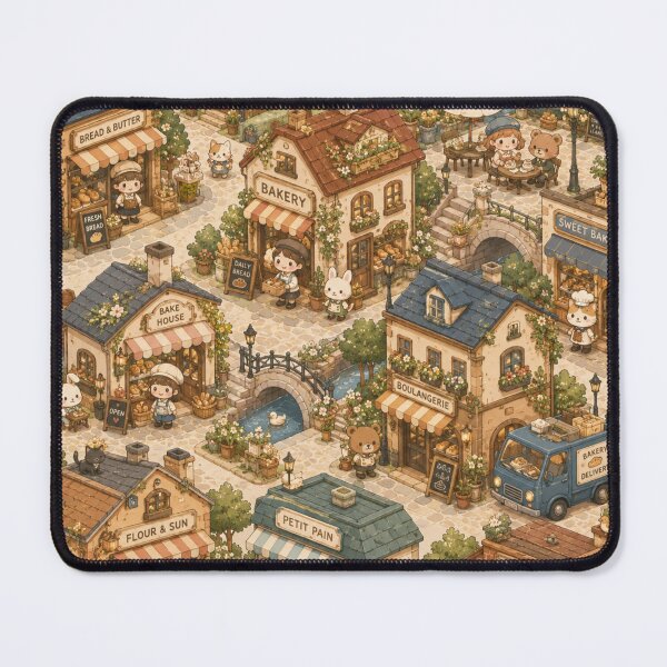 Item preview, Cozy Bakery Village Isometric Pattern designed and sold by 0606PM.