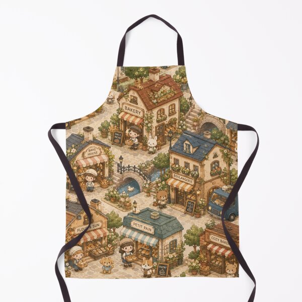 Item preview, Cozy Bakery Village Isometric Pattern designed and sold by 0606PM.