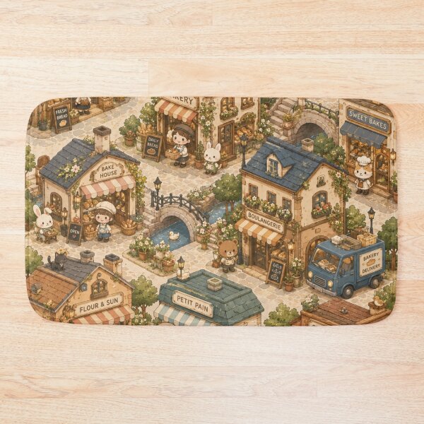 Item preview, Cozy Bakery Village Isometric Pattern designed and sold by 0606PM.
