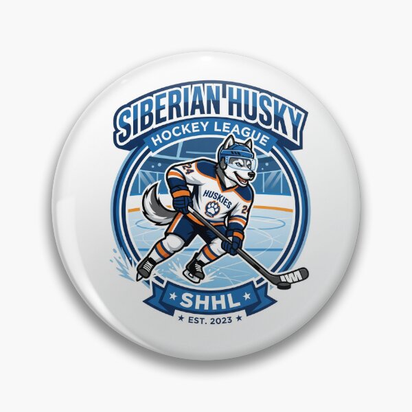 Item preview, Siberian Husky Ice Hockey League Winter Sports designed and sold by PictoVibe.