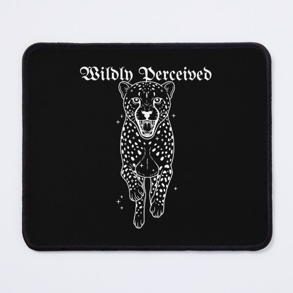 Item preview, Wildly Perceived — Cheetah Gothic Blackletter Quote Art Print | Dark Feminine Animal Aesthetic Tee designed and sold by ArtofDari.