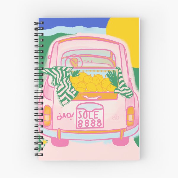 Item preview, Pink Italian Fiat with limes designed and sold by Adriana Bracho.