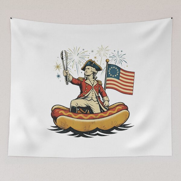 Item preview, Delaware Dog Funny George Washington Hotdog Patriotic 4th Of July designed and sold by gre-good-sweet.