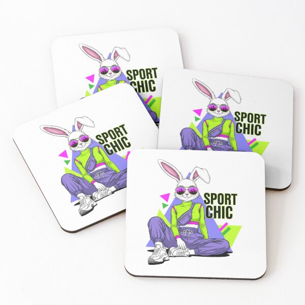 Item preview, Sport chic Fashion bunny in neon color designed and sold by LiluGross.