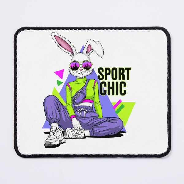 Item preview, Sport chic Fashion bunny in neon color designed and sold by LiluGross.