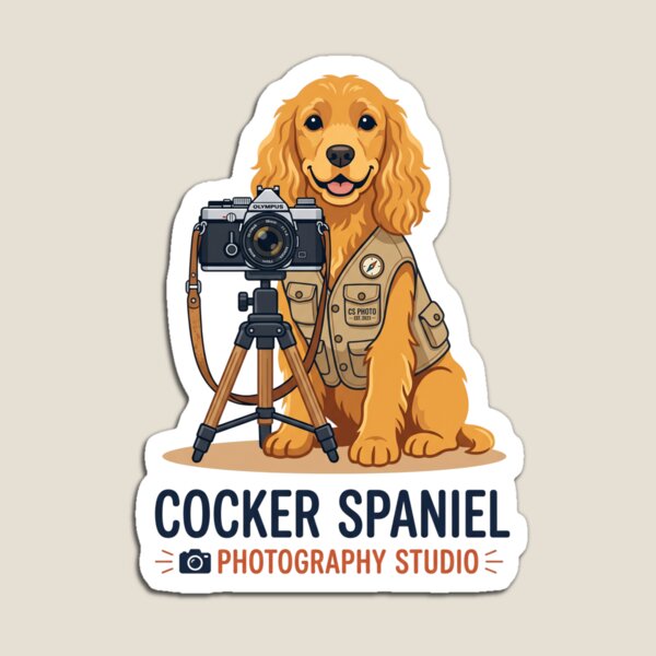 Item preview, Cocker Spaniel Photography Studio Camera Photographer designed and sold by PictoVibe.