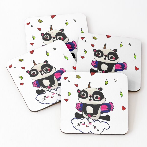 Item preview, Cute Cloud Winged Panda Flying Angel Illustration designed and sold by Mechatlan.