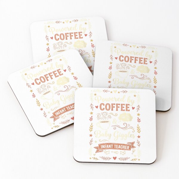 Item preview, Powered by Coffee and Baby Giggles Funny Infant Teacher T-Shirt designed and sold by rawr00.