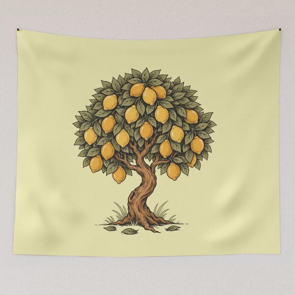 Item preview, Lemon Tree Illustration | Fresh Citrus Botanical Art | Mediterranean Nature Design designed and sold by MarJul.