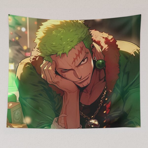 Item preview, Roronoa Zoro One Piece Christmas Green Coat Anime Charm designed and sold by GABRIELMURPHY.