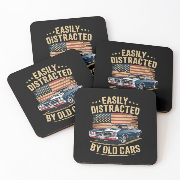 Item preview, Easily Distracted by Old Cars Classic Car Guy Funny Vintage designed and sold by gre-good-sweet.