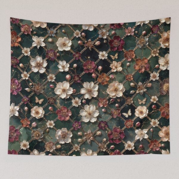 Item preview, Dark Vintage Floral Seamless Pattern designed and sold by IntelliMindDesigns.