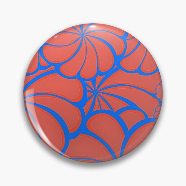 Item preview, Vibrant Blue and Red Floral Pattern with Elegant 3D Depth designed and sold by DreamsArtwear.