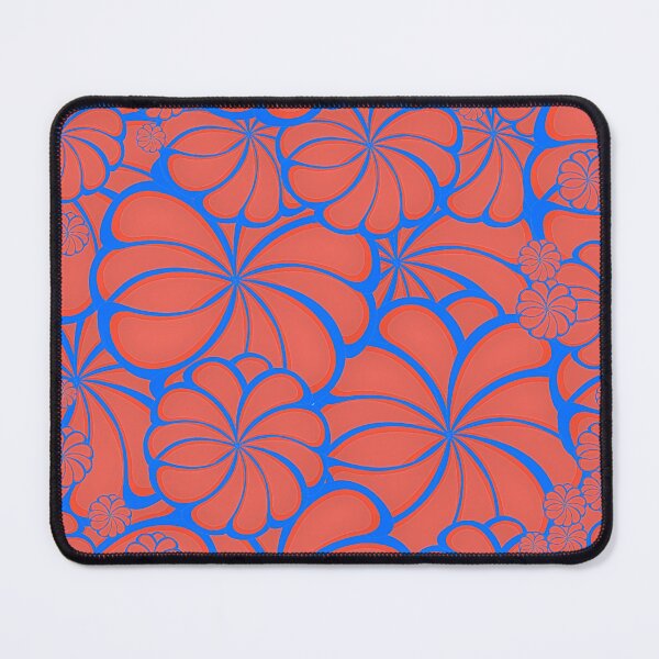 Item preview, Vibrant Blue and Red Floral Pattern with Elegant 3D Depth designed and sold by DreamsArtwear.
