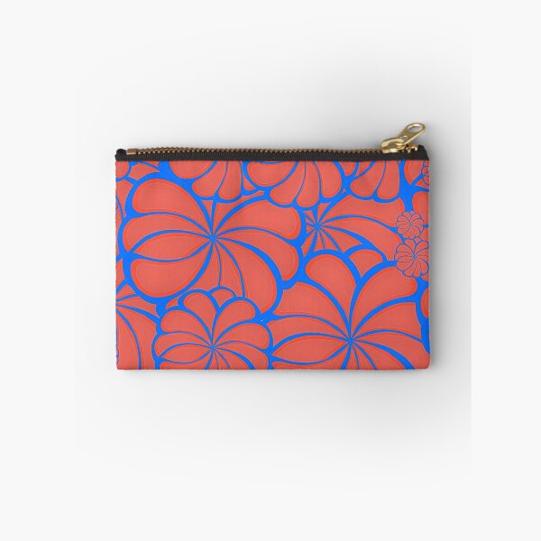 Item preview, Vibrant Blue and Red Floral Pattern with Elegant 3D Depth designed and sold by DreamsArtwear.