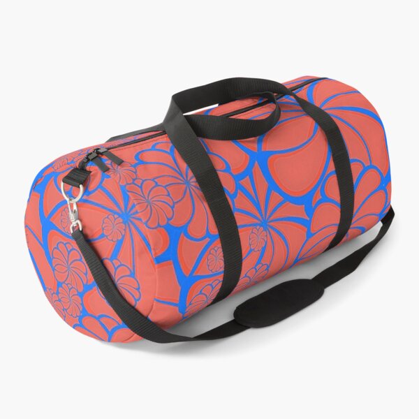 Item preview, Vibrant Blue and Red Floral Pattern with Elegant 3D Depth designed and sold by DreamsArtwear.