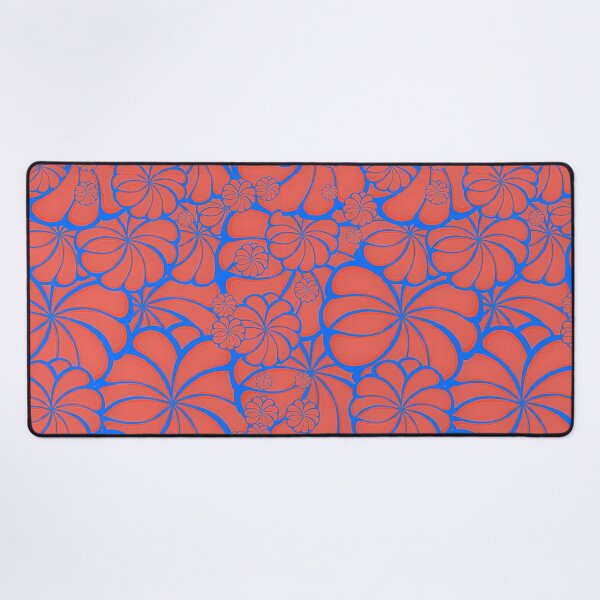 Item preview, Vibrant Blue and Red Floral Pattern with Elegant 3D Depth designed and sold by DreamsArtwear.