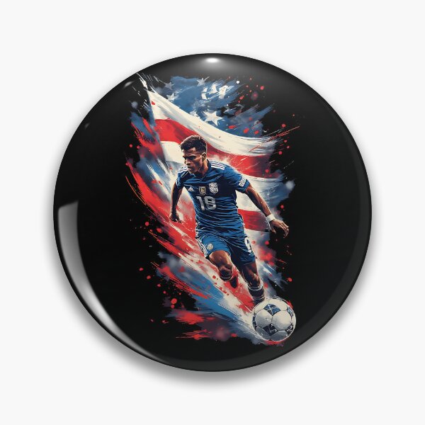 Item preview, USA Soccer Player Patriotic Sports Art designed and sold by UrbanPrts.
