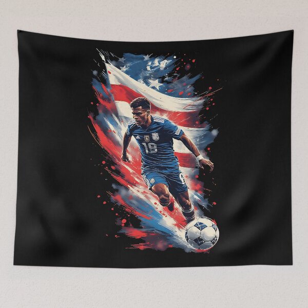 Item preview, USA Soccer Player Patriotic Sports Art designed and sold by UrbanPrts.