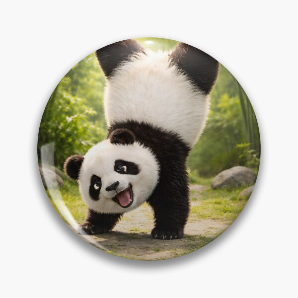 Item preview, Panda Acrobat Handstand in Bamboo Forest designed and sold by Artmares.