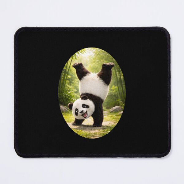 Item preview, Panda Acrobat Handstand in Bamboo Forest designed and sold by Artmares.