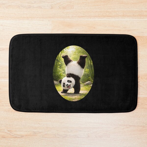 Item preview, Panda Acrobat Handstand in Bamboo Forest designed and sold by Artmares.