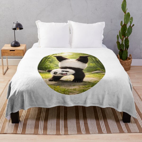Item preview, Panda Acrobat Handstand in Bamboo Forest designed and sold by Artmares.