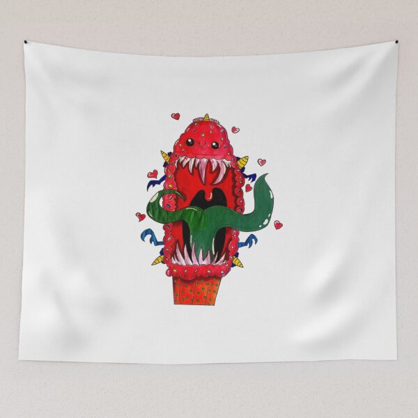 Item preview, Monster Strawberry Cake Creepy Cute Dessert Graphic designed and sold by Mechatlan.